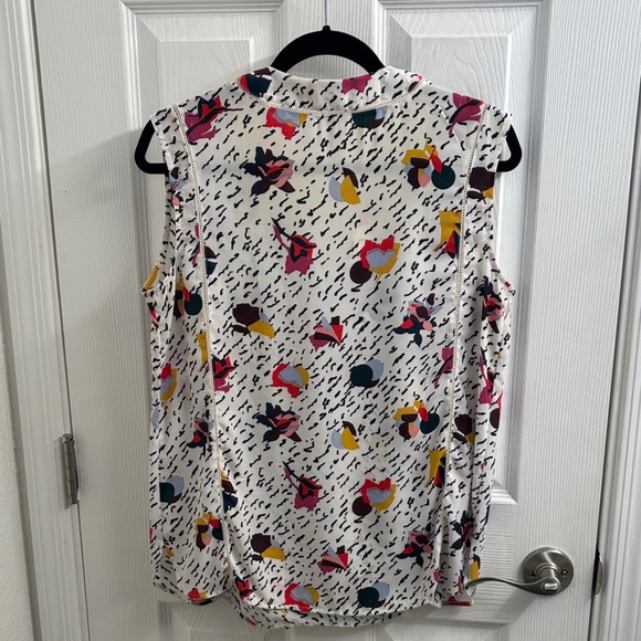 Women's HALOGEN from Nordys Sleeveless Patterned Top w/Pop of Color - Size M - Picture 5 of 9